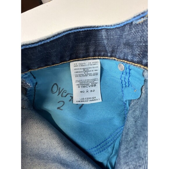 Wrangler Jeans Mens 40X32 Blue Denim Cool Vantage 01 Competition Relaxed Boot - Picture 7 of 7